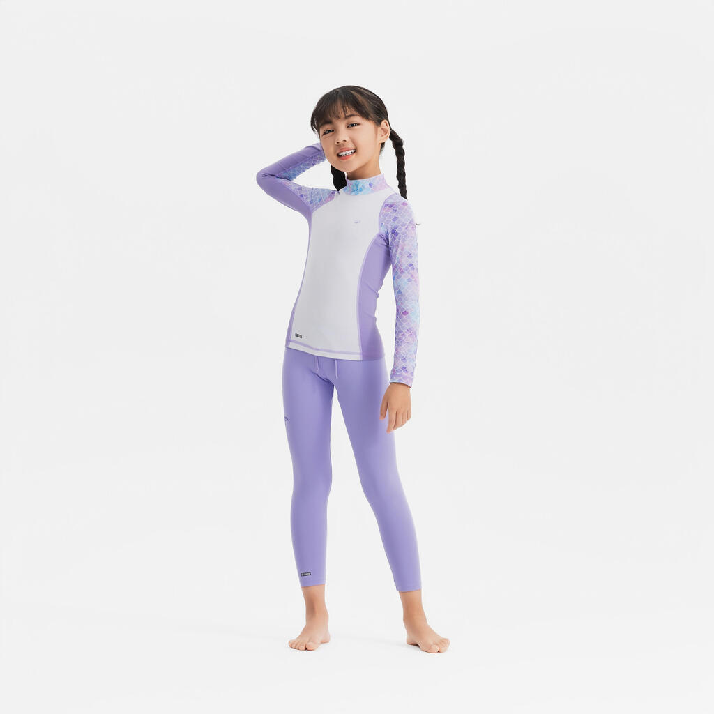 Surfing Girl T-shirt anti uv  manches longues 500 - MERMAID PURPLE