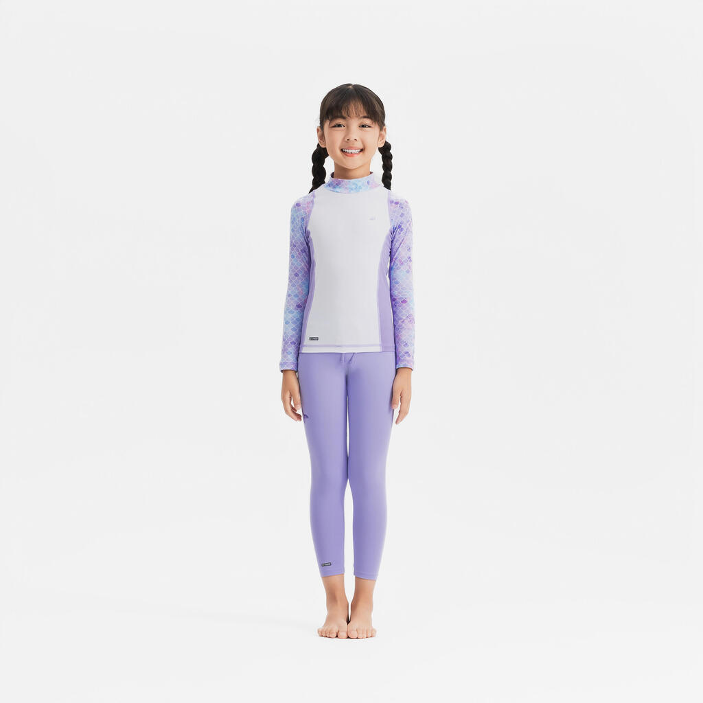 Surfing Girl T-shirt anti uv  manches longues 500 - MERMAID PURPLE