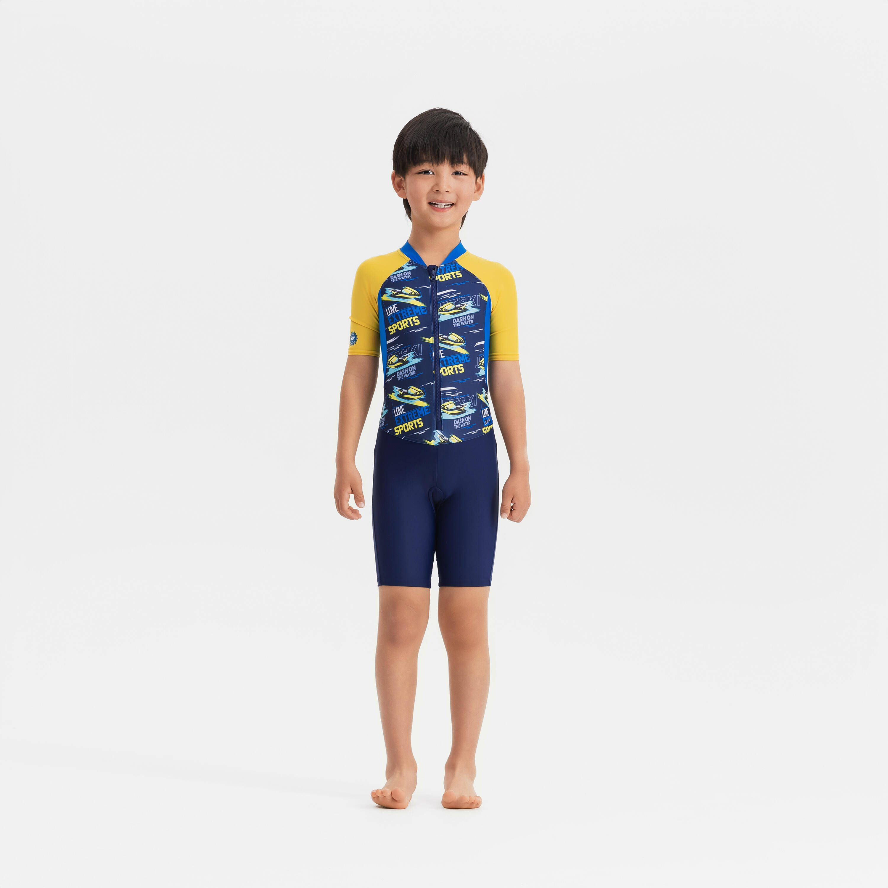 Boys’ suit - Shorty 100 short sleeve - SPEED NAVY -  5