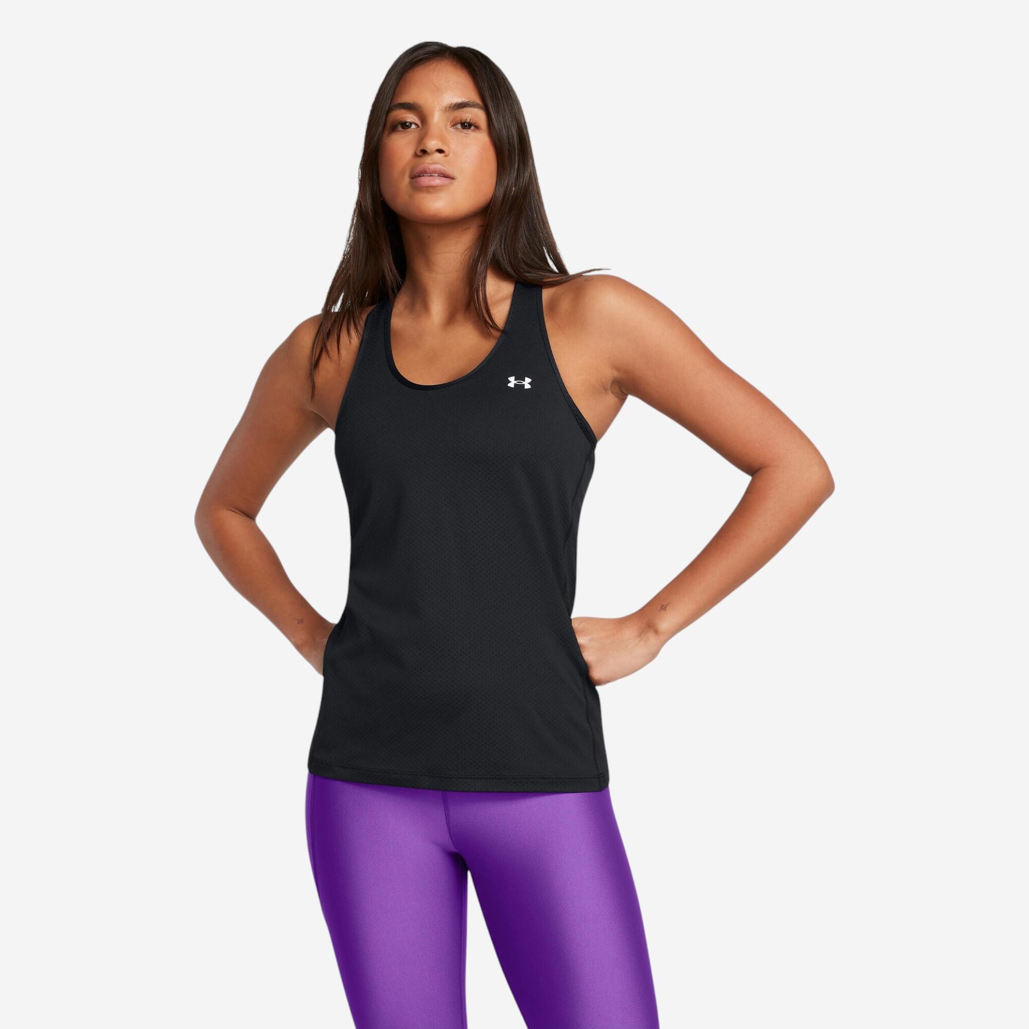 UNDER ARMOUR Camiseta HeatGear® Armour Racer Mujer Negro sin Mangas