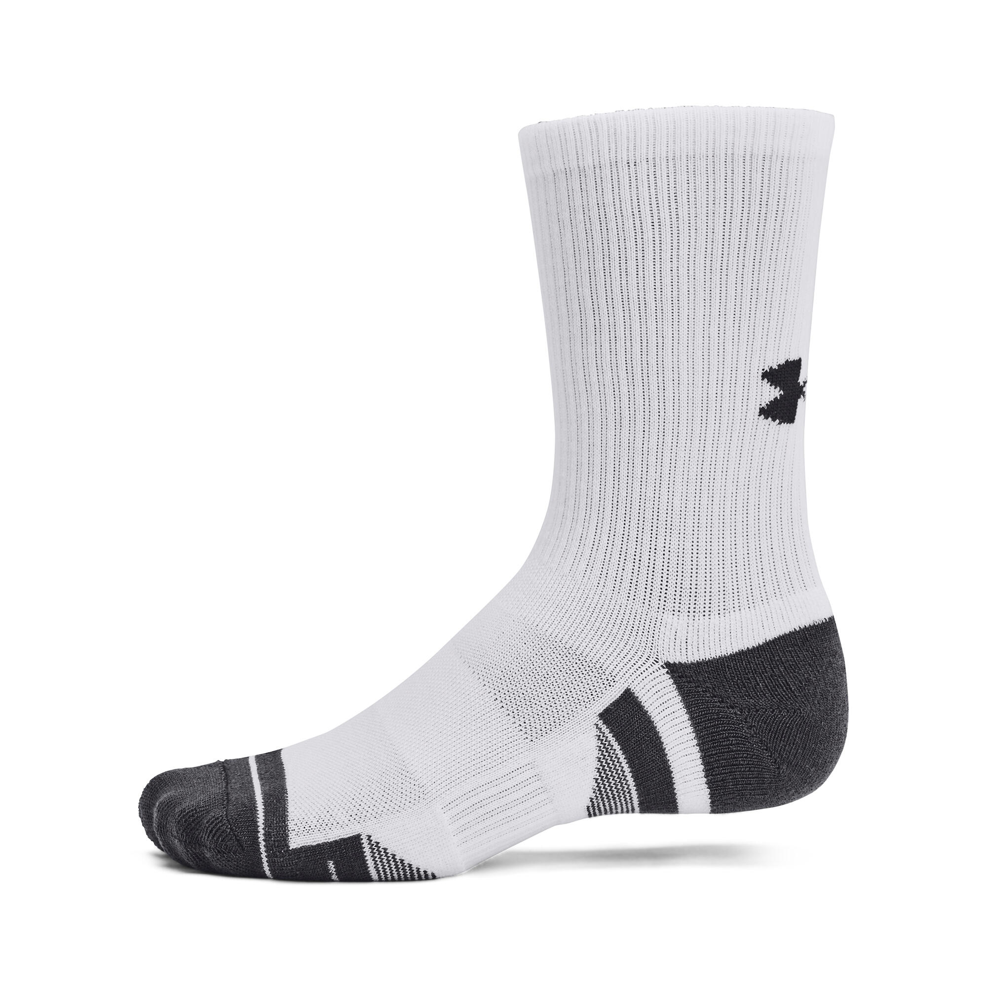 Lot de 3 paires de chaussettes hautes, Performance Tech unisexes, blanc 3/4