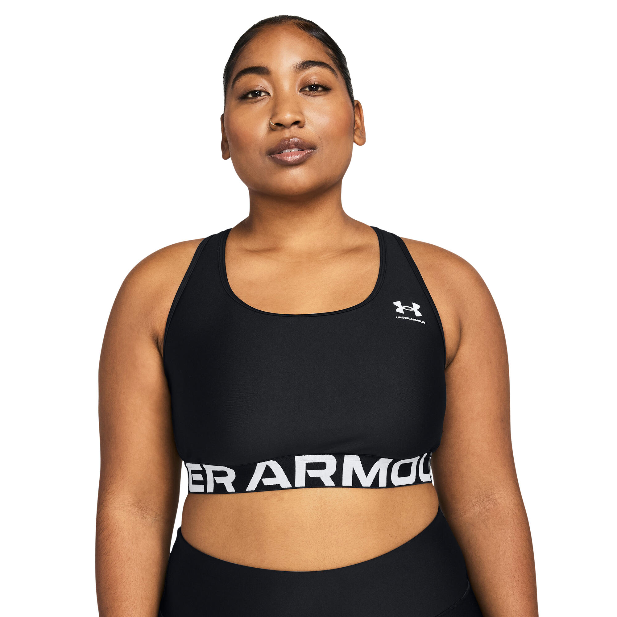 Brassière de sport HeatGear® Armour Mid Branded pour femme, noir 2/12