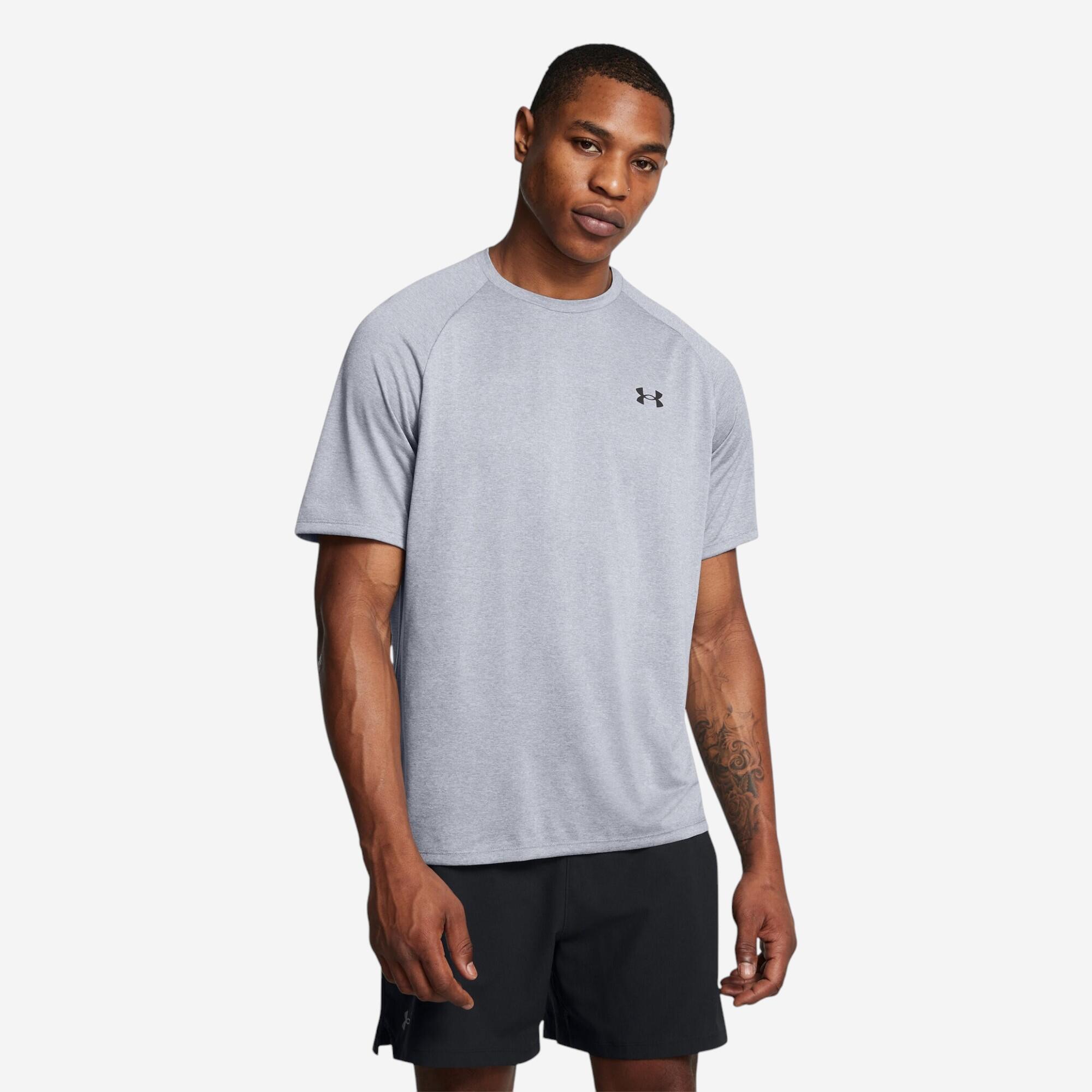 UNDER ARMOUR T-shirt Under Armour uomo palestra regular fit traspirante grigia