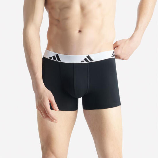 Boxershorts Herren 2er-Pack - schwarz/weiß