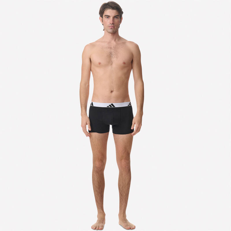 Boxers de Fitness Homem Preto/Branco (Conjunto de 2)