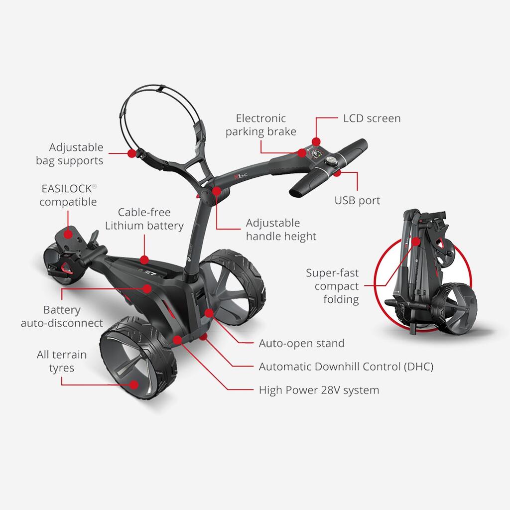 Electric golf trolley, Motocaddy M1 DHC