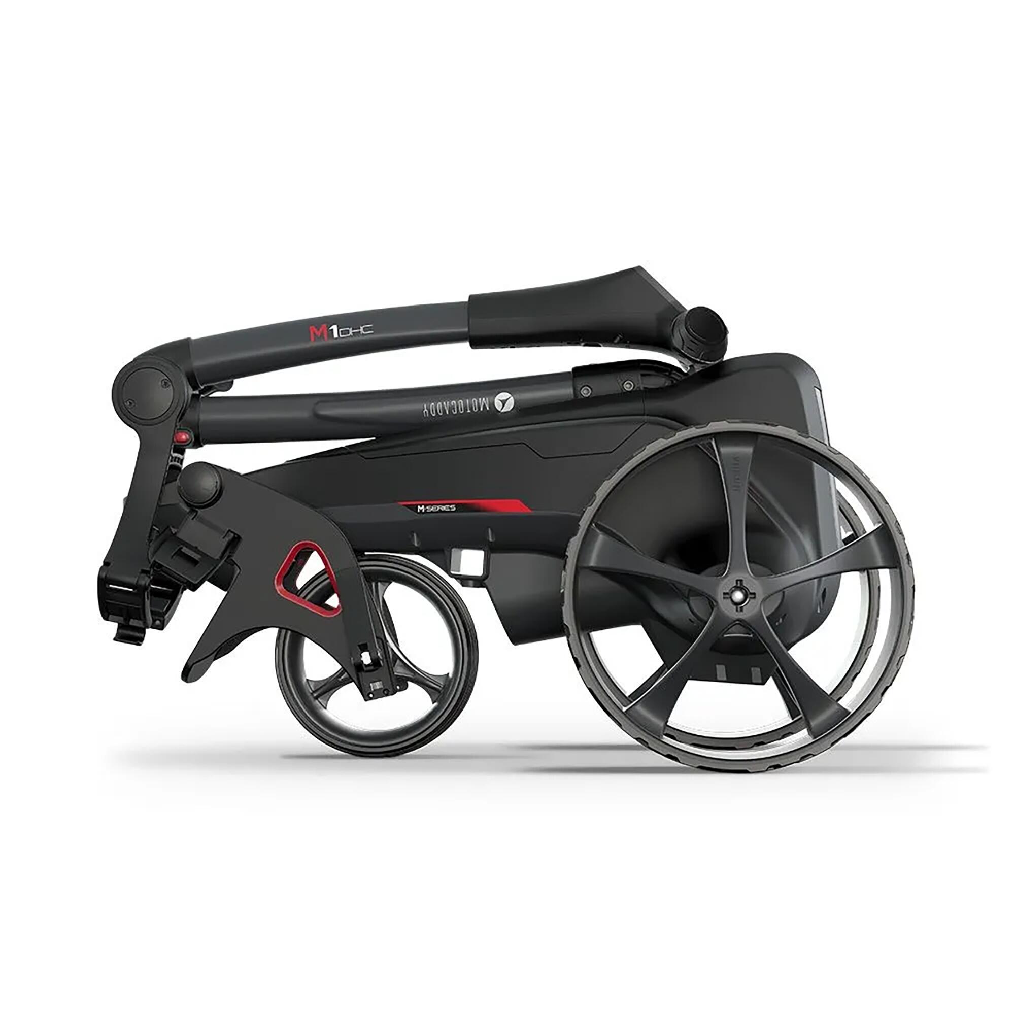 Tweedehands - Golftrolley M1 DHC elektrisch + parapluhouder + kaarthouder 6/9