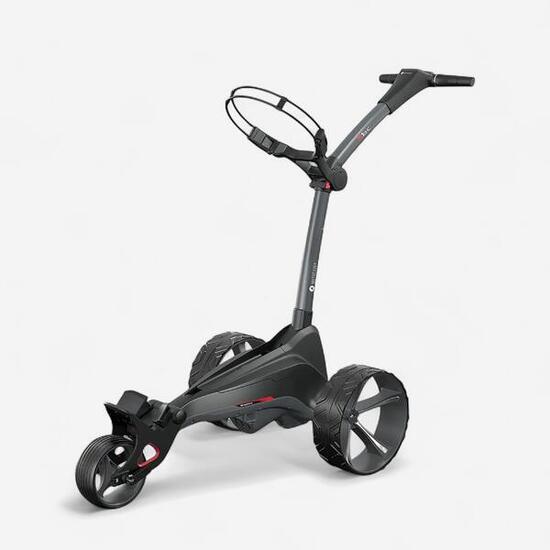 Carrello golf elettrico Motocaddy M1 DHC + portaombrello + porta-score