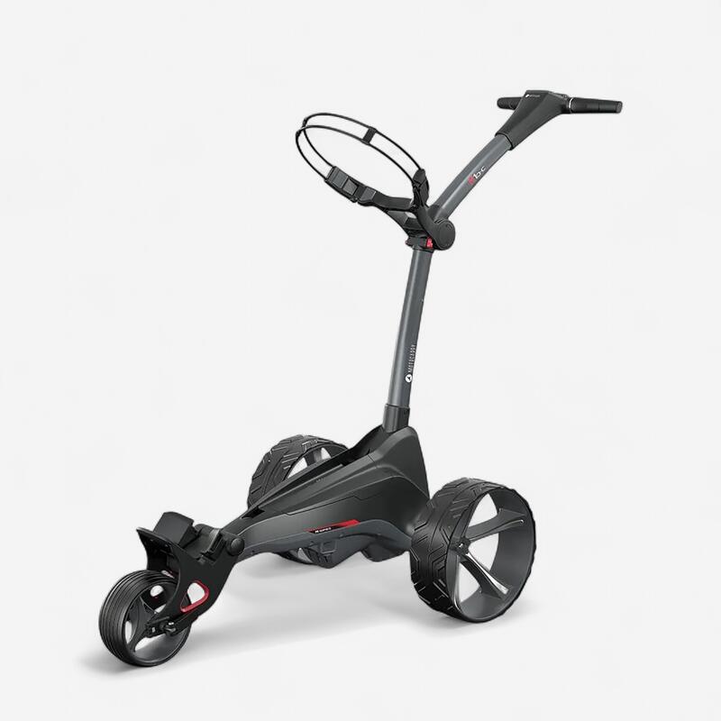 Cărucior electric golf Motocaddy M1 DHC + suport umbrelă + suport cartonașe scor