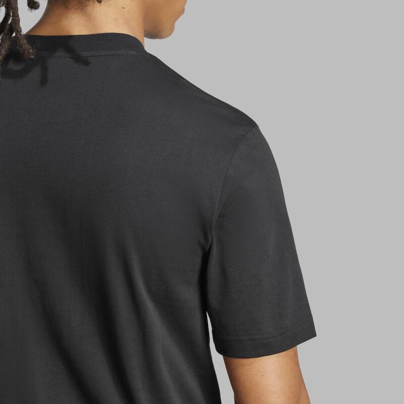 T-shirt de fitness en coton pour homme, noir