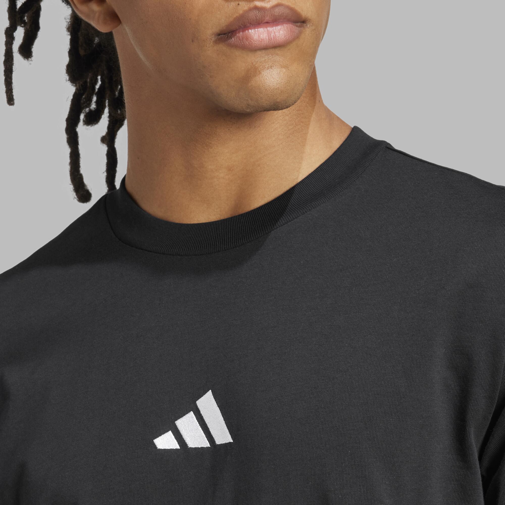 Fitness T-shirt voor heren katoen zwart 4/6