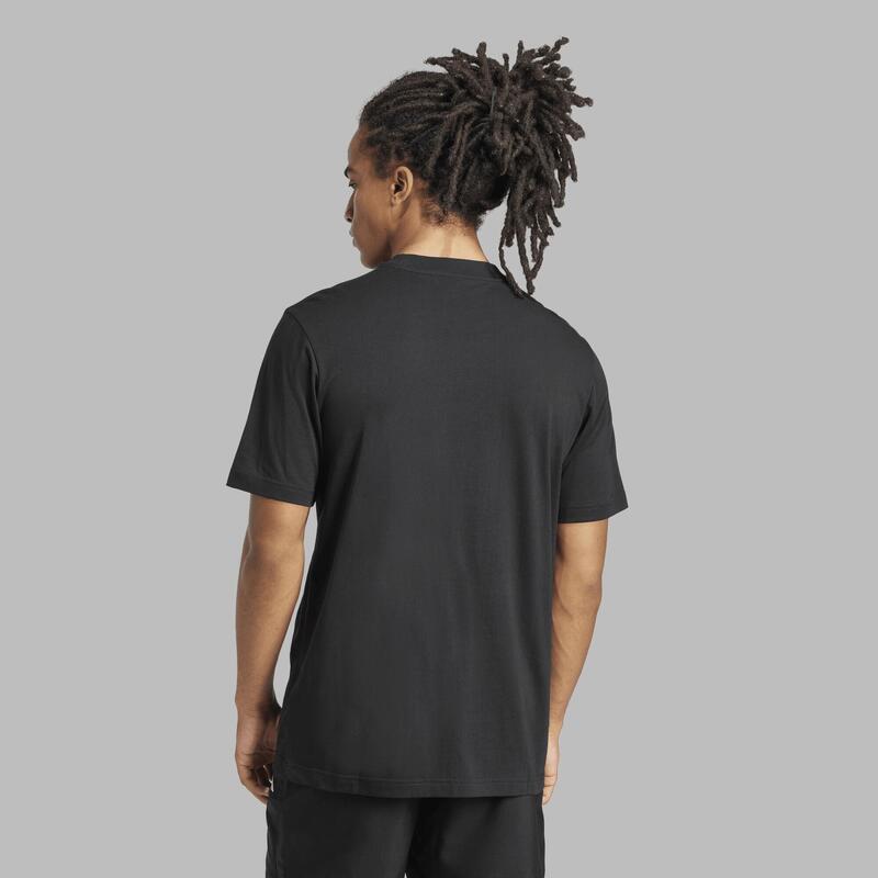 T-shirt de fitness en coton pour homme, noir