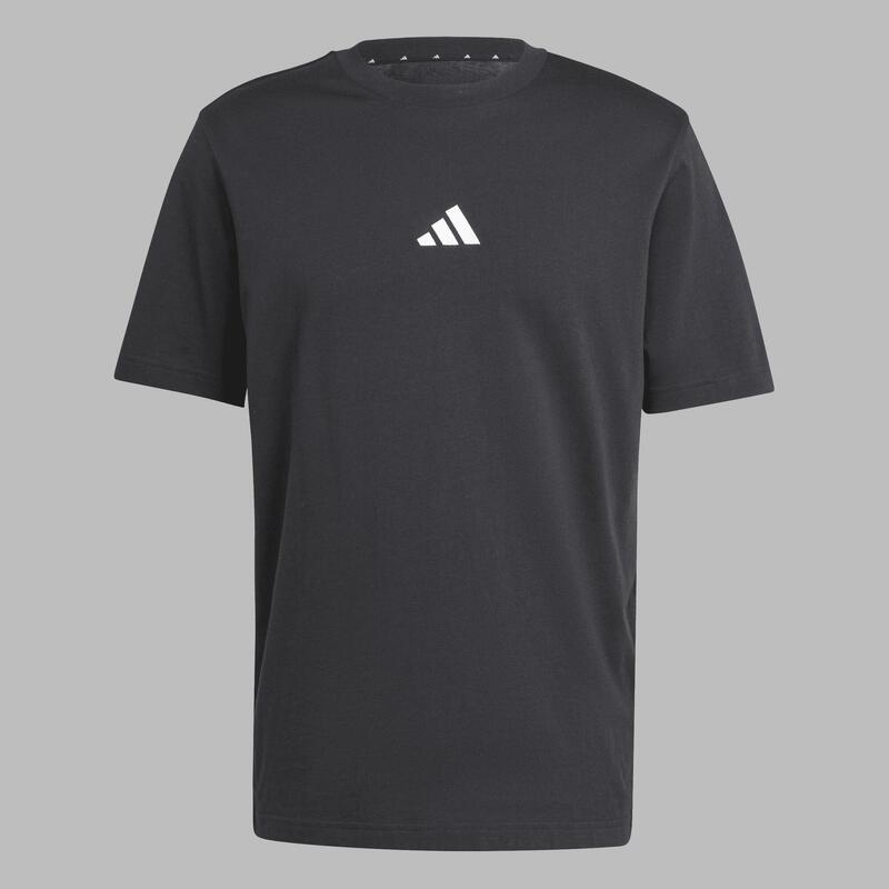 T-shirt de fitness en coton pour homme, noir