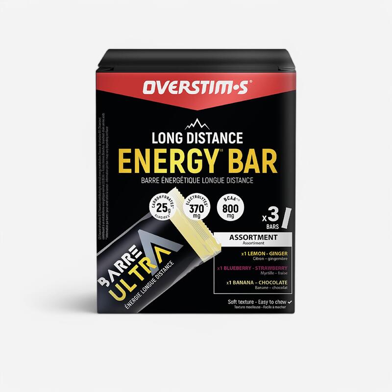 Mieszanka batonów energetycznych OVERSTIMS Energy Bar Ultra 3 x 40g