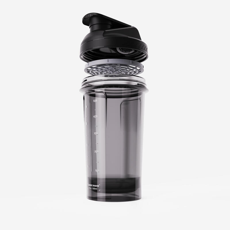 Shaker clasic cu sită 500ml negru