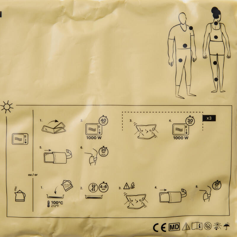 Compresse chaud/froid, poche de froid réutilisable - taille l