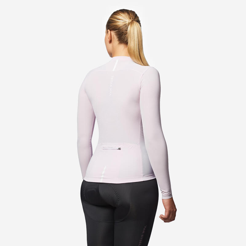 Maillot vélo route manches longues été unisex uvp RCR 2 violet