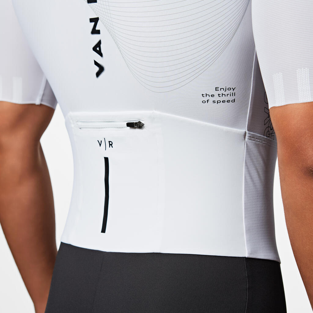 Bel moški kolesarski dres RACER 2