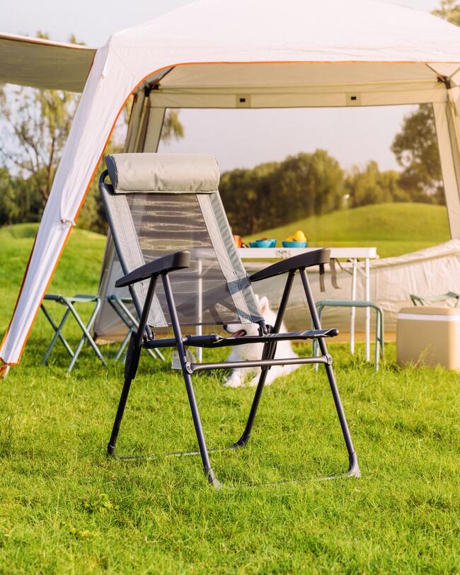 Campingstuhl klappbar neigbar bequem