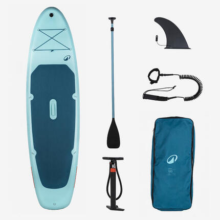 Pack Stand up paddle gonflable 10'6 ,1 ou 2 personnes (jusqu'à 130 kg)- 100 Bleu