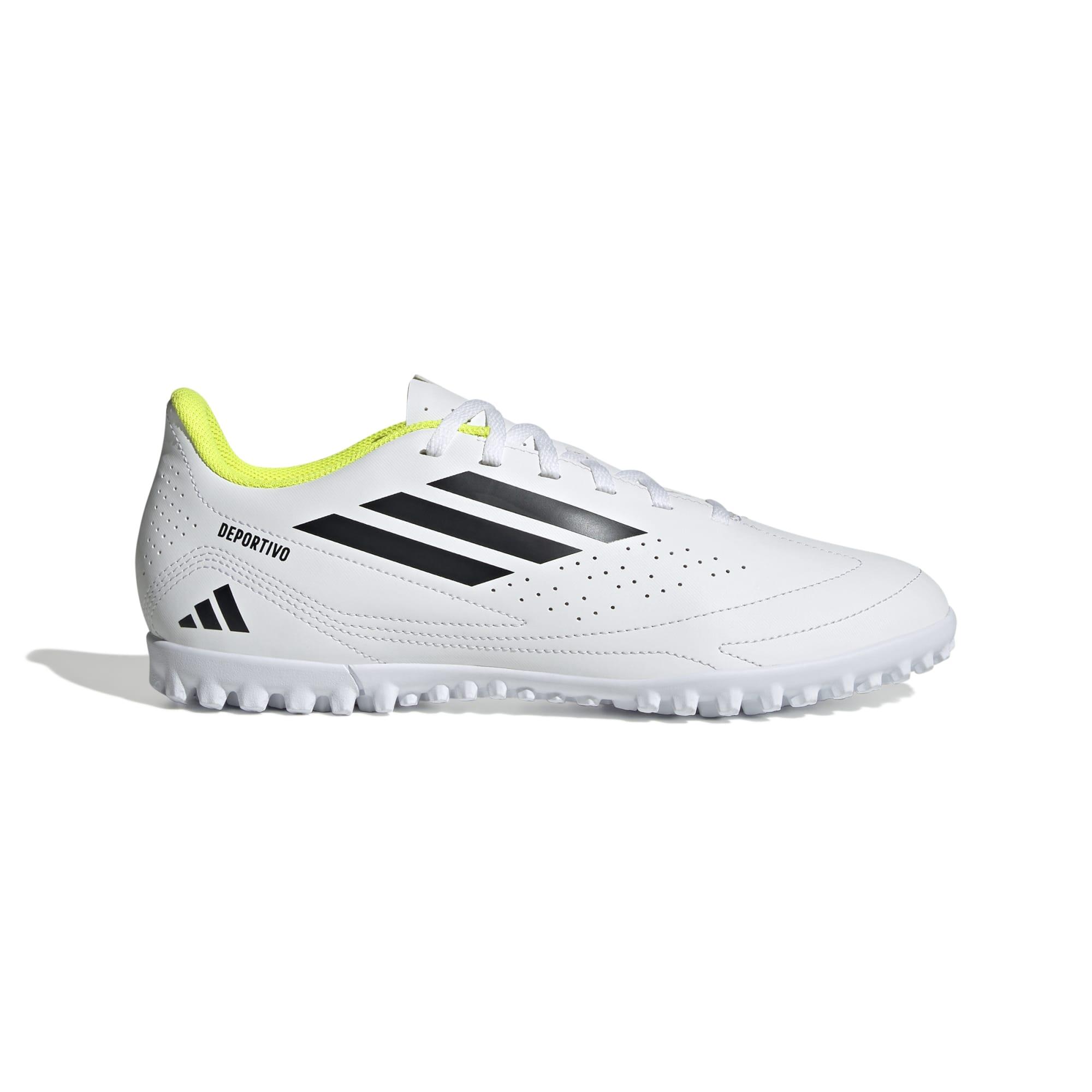 ADIDAS Yetişkin Halı Saha Ayakkabısı/Futbol Ayakkabısı - Beyaz/Siyah - Deportivo III TF