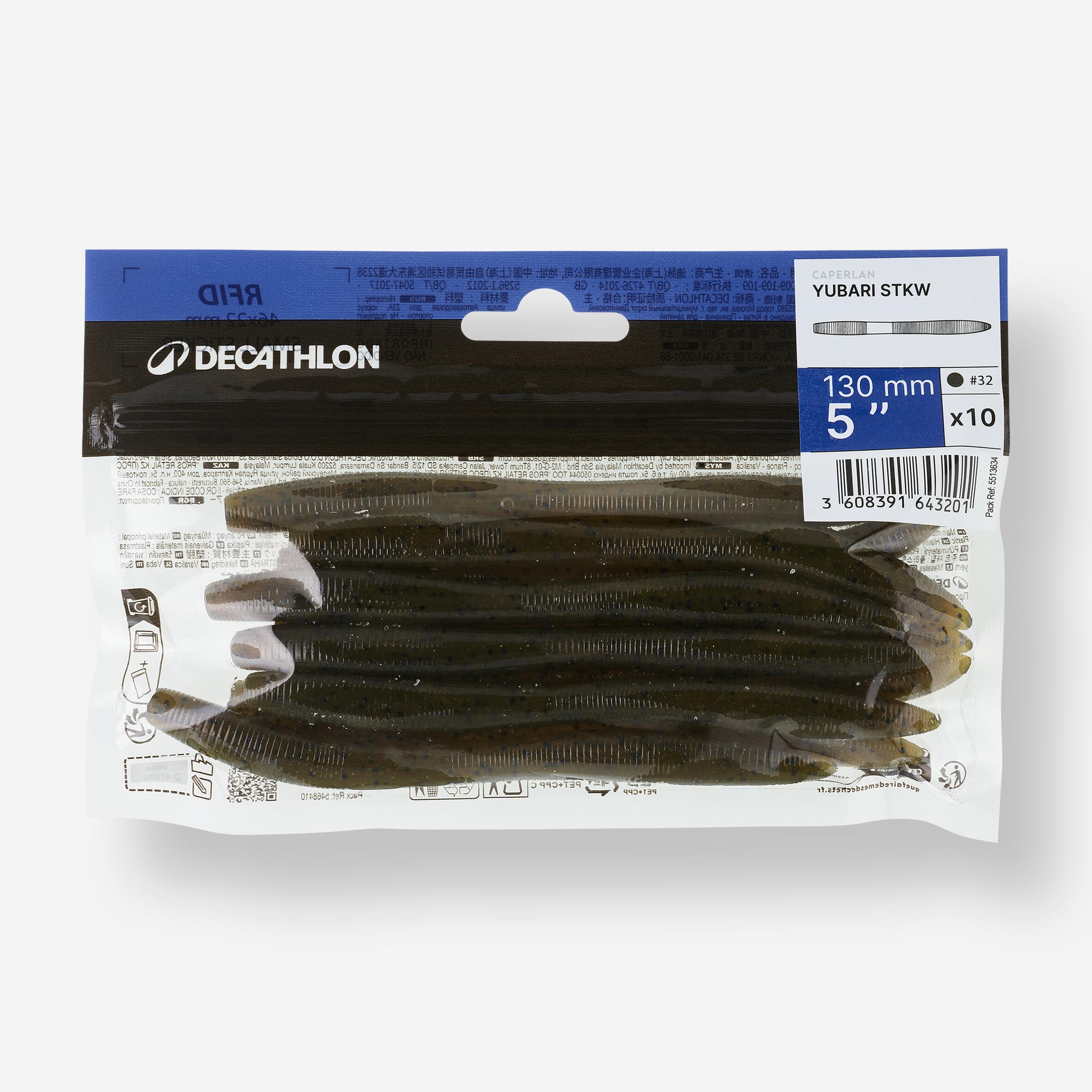 LEURRE SOUPLE BLACK BASS YUBARI STICK BAIT WORM GREEN PUMPKIN BLACK F - par 10 4/6