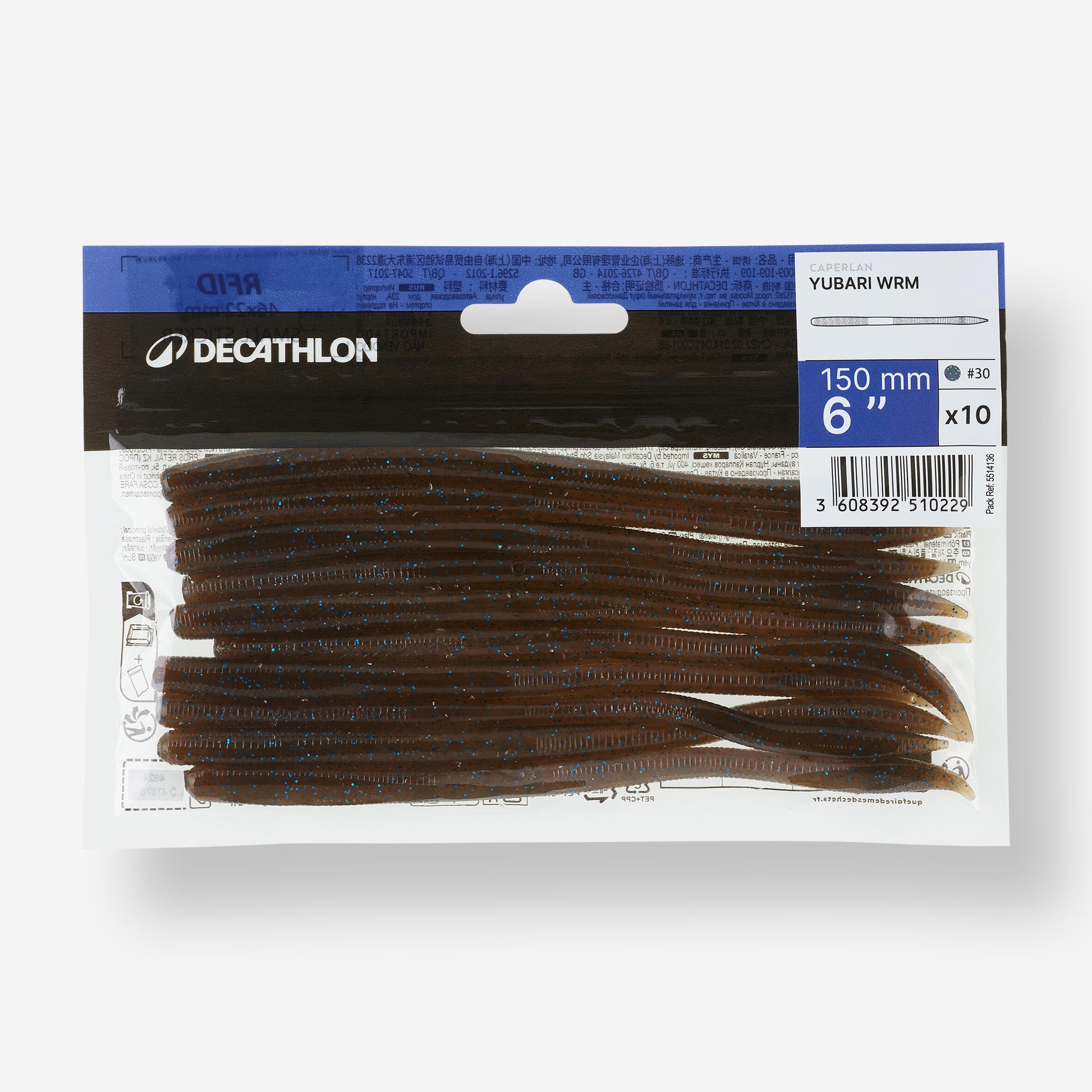 Señuelo Flexible Black Bass Yubari Finesse Worm Green Pumpkin Blue x10 4/5
