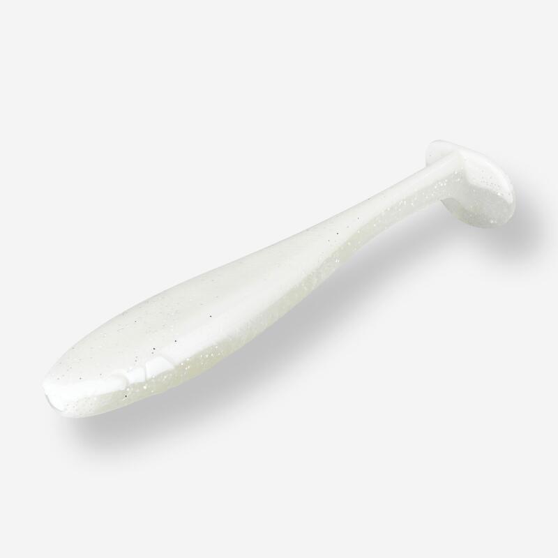 Leurre souple pêche YUBARI FATSHAD avec attractant Blanc