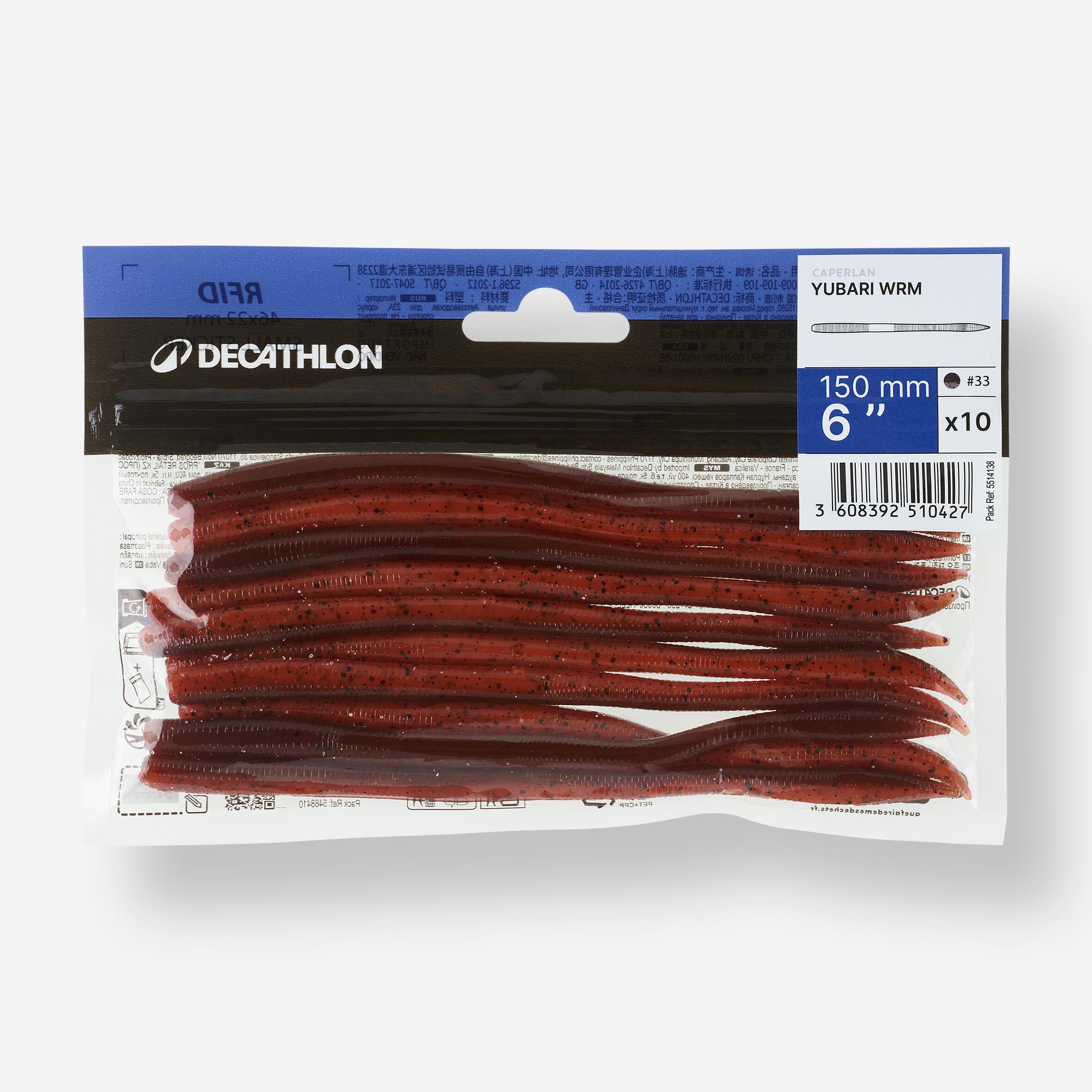 AMOSTRA FLEXÍVEL PESCA ACHIGÃ YUBARI FINESSE WORM PUMPKIN WORM (Conjunto de 10) 4/5