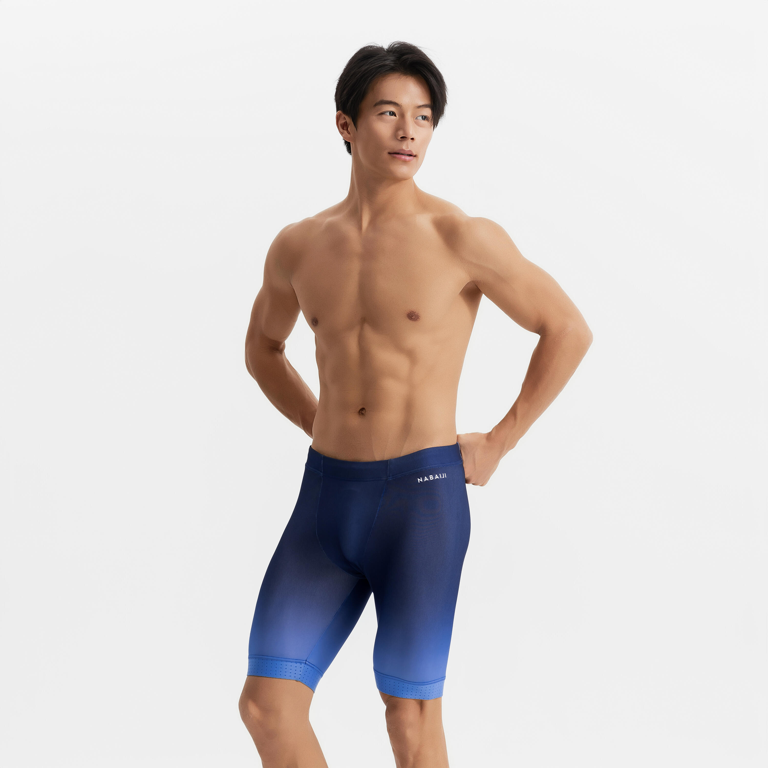 Celana Renang Pria Jammer Fiti 500 Gradient - Biru tampak depan