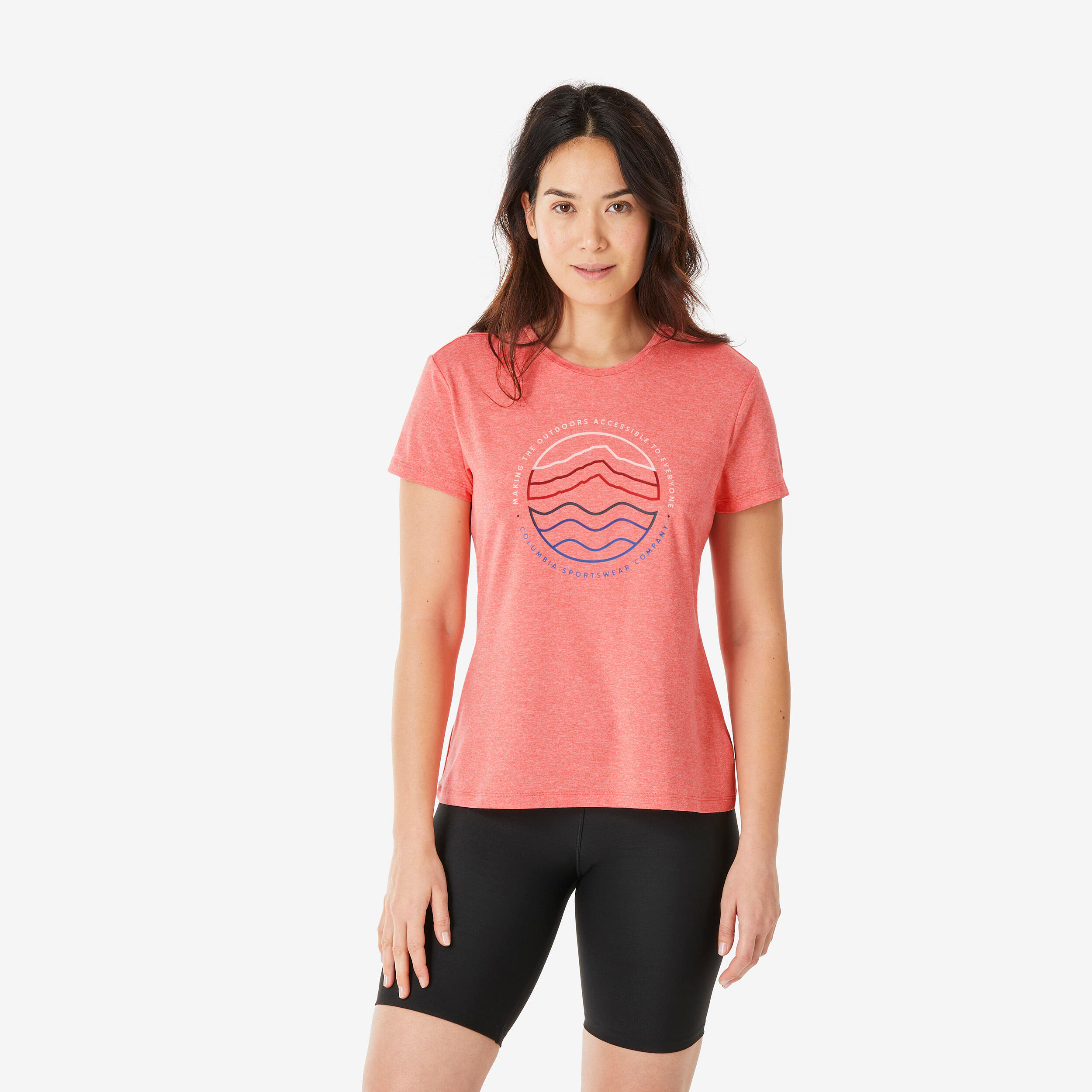 Tricou Columbia Drumeție Verde Damă