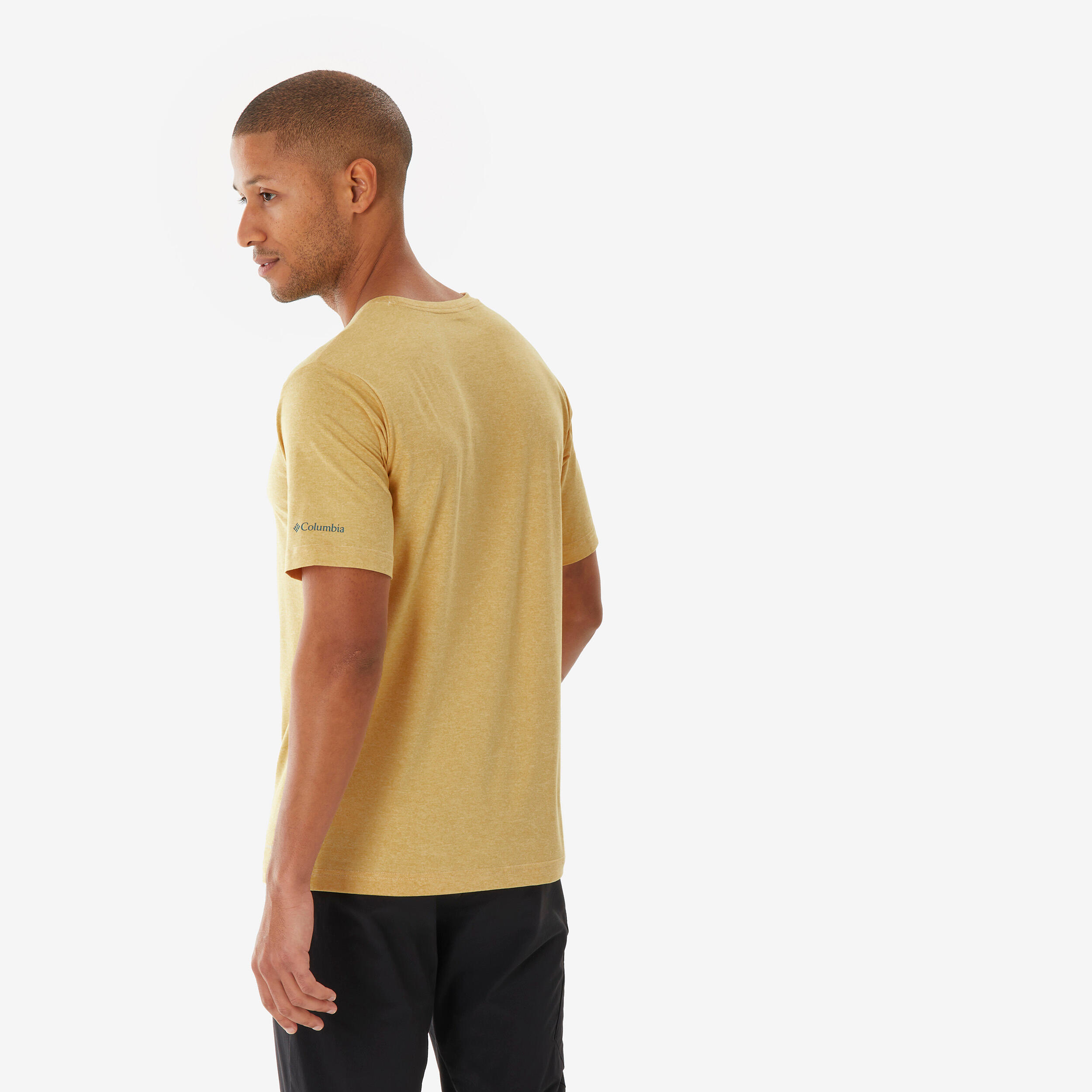 T-shirt trekking uomo Columbia gialla 3/3