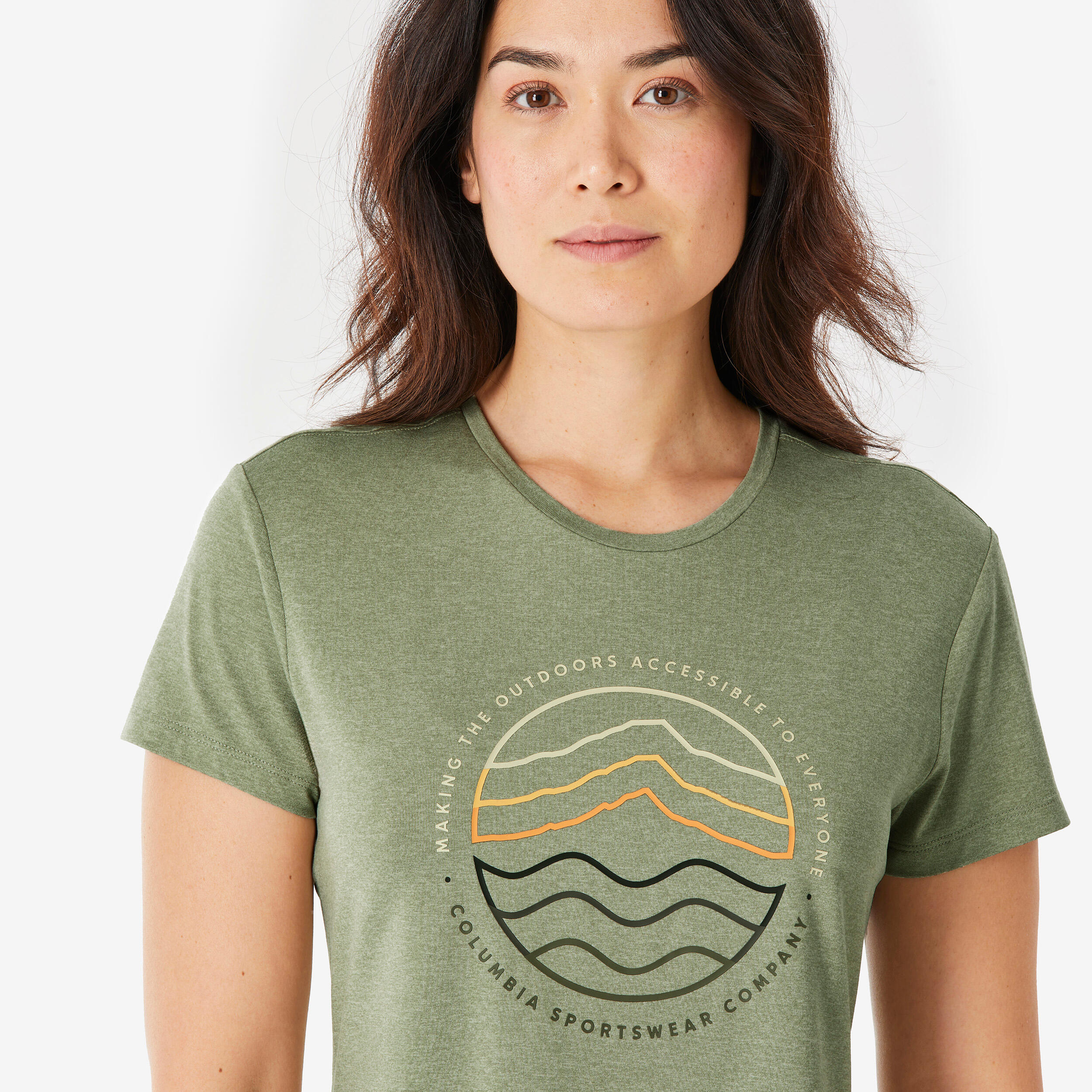 T-shirt trekking donna Columbia rosa