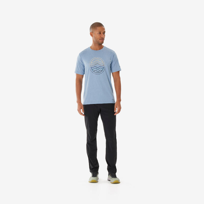 Tricou Columbia Drumeție Albastru Bărbați