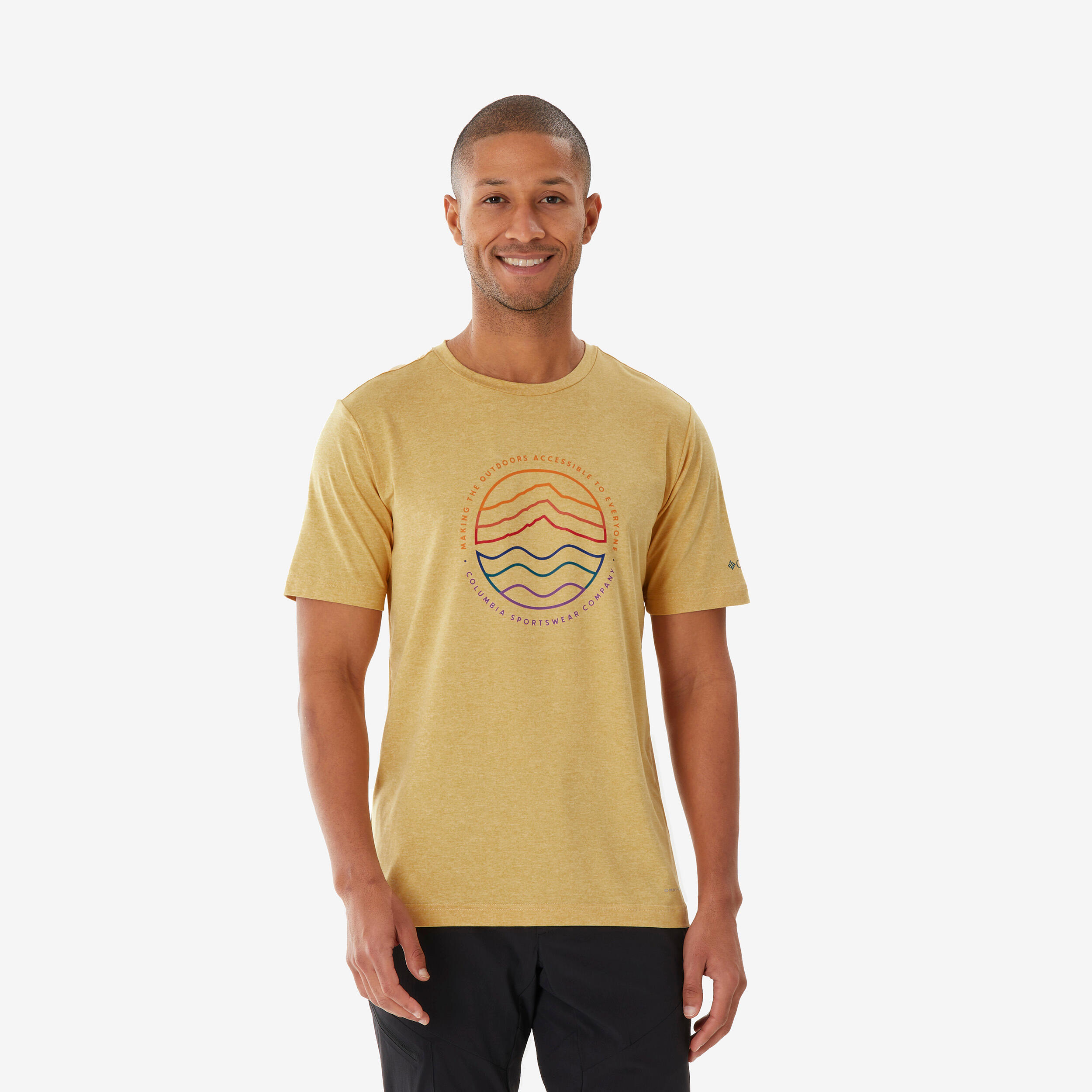 Tricou Columbia Drumeție Bej Bărbați