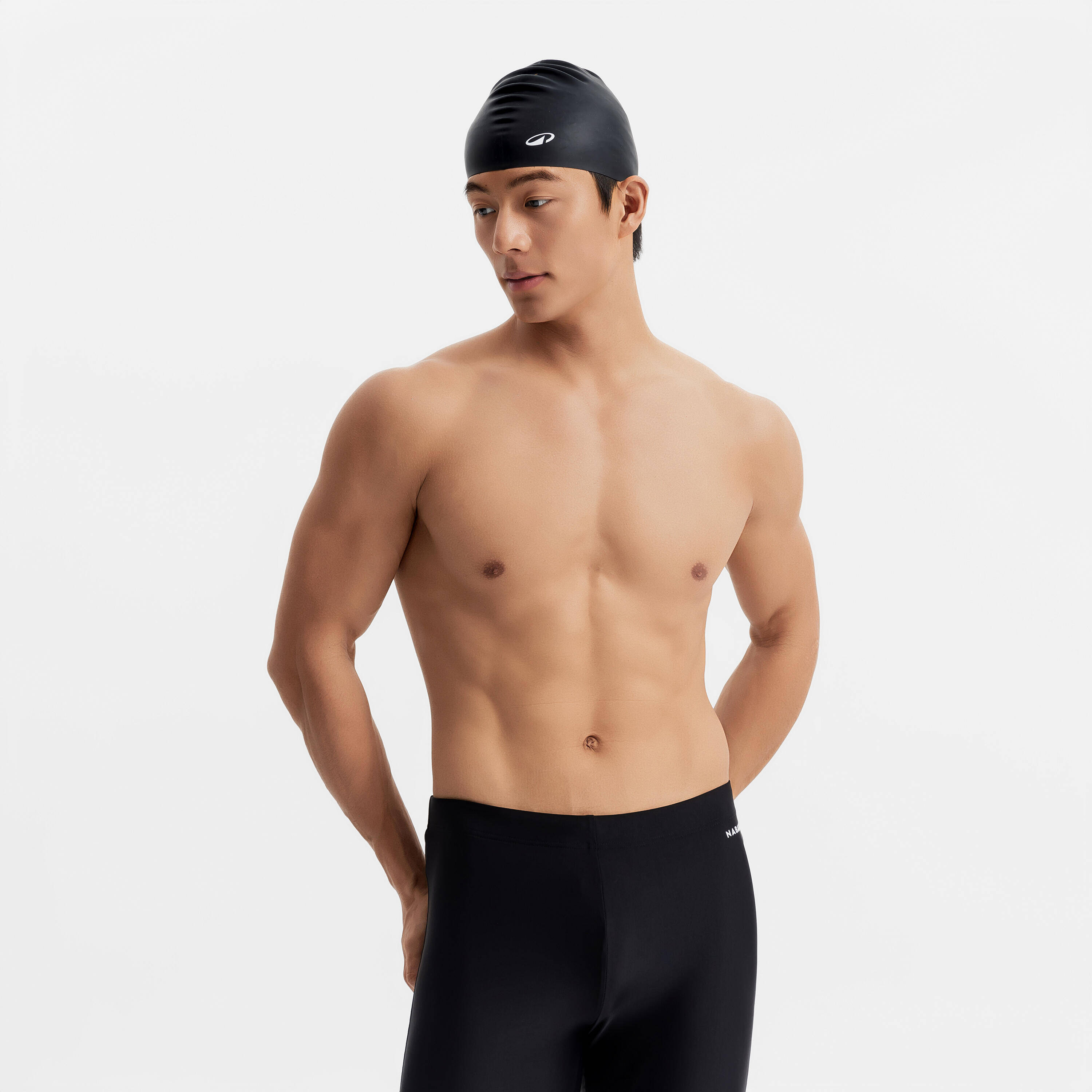 Silicone Swim Cap for Kids & Adults One Size (50-64 cm) - Black -  4