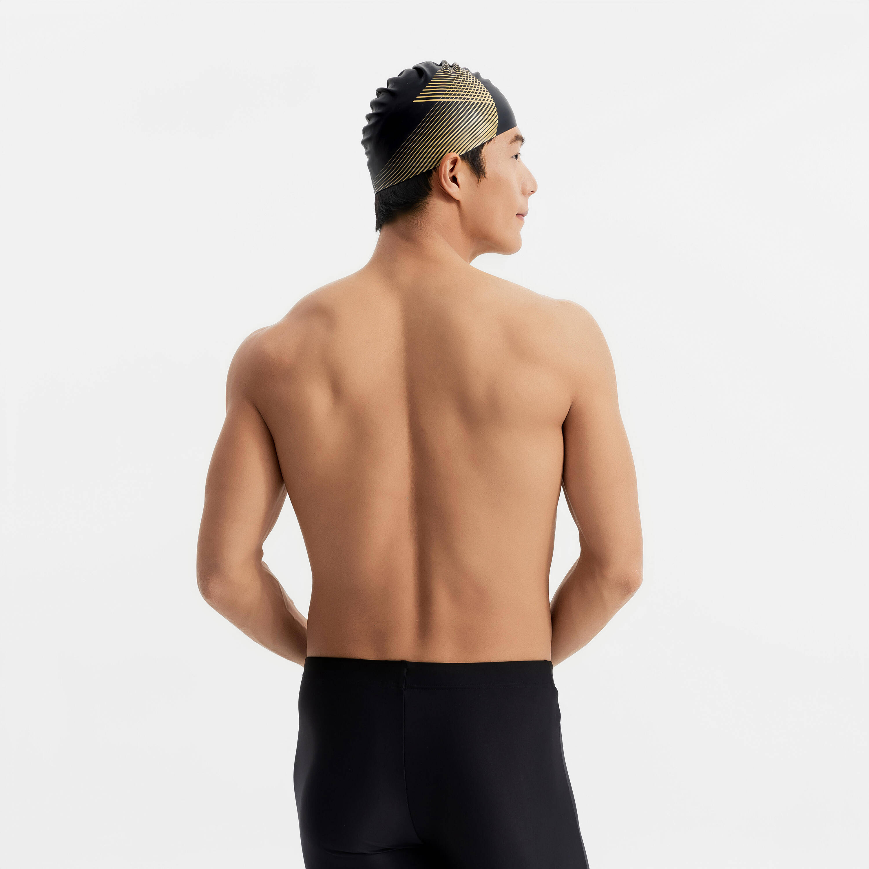 Silicone Swim Cap for Kids & Adults One Size (50-64 cm) Tria - Black -  5