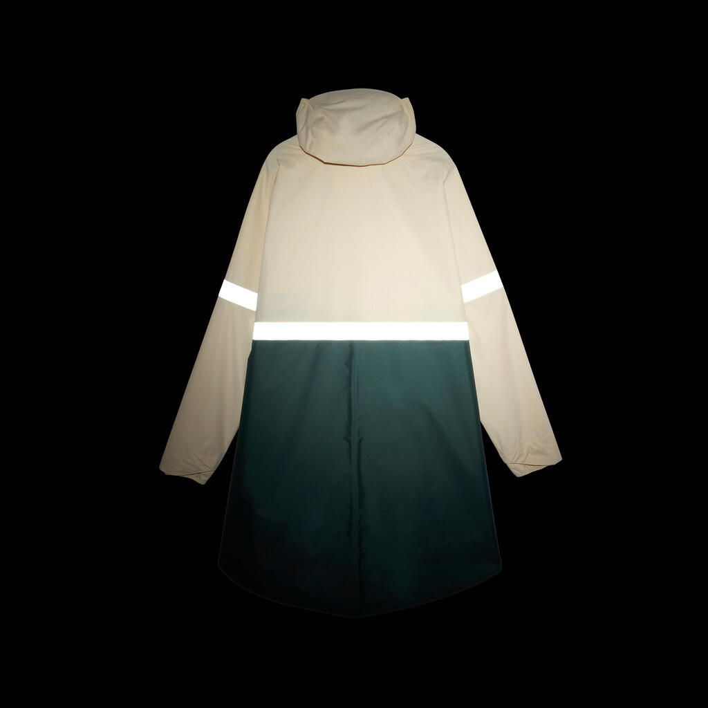540 Visibility City Cycling Rain Poncho-Khaki/Beige