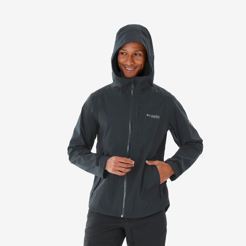Veste imperméable de randonnée homme, Columbia Razorback noire