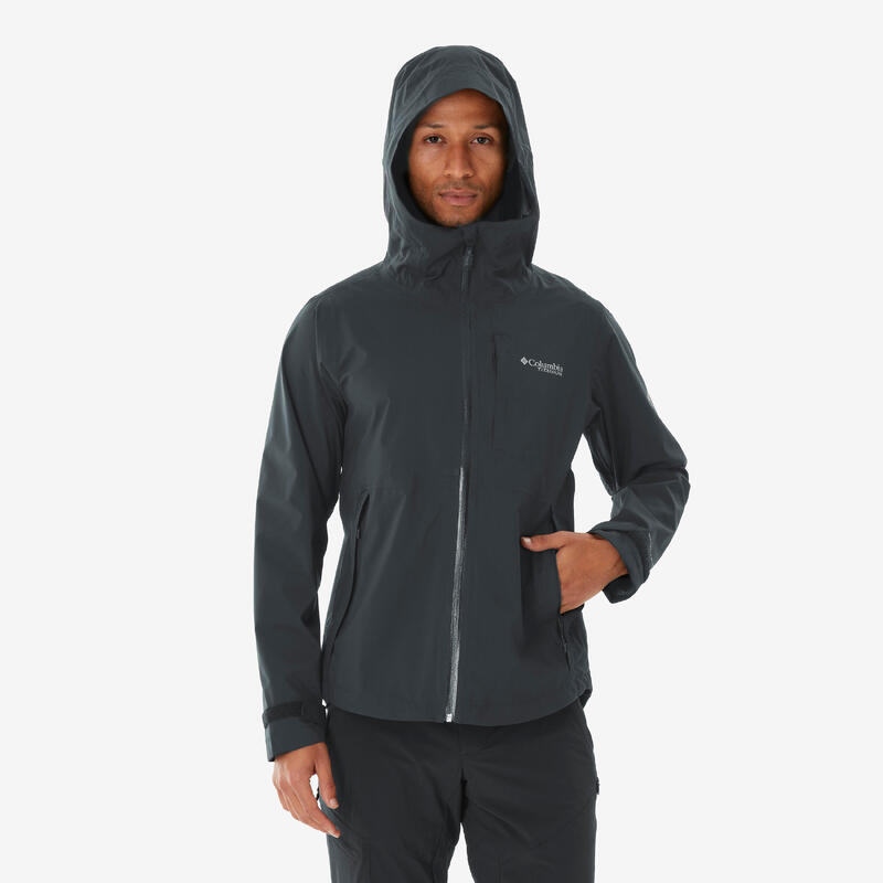 Veste imperméable de randonnée homme, Columbia Razorback noire
