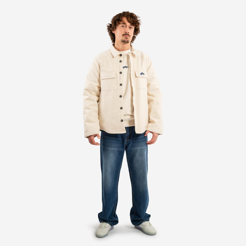 Veste chaude de skateboard collection roos zwetsloot beige, non teintee