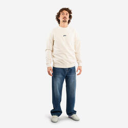 SWEAT CREW DE SKATEBOARD COLLECTION ROOS ZWETSLOOT BEIGE, NON TEINTEE