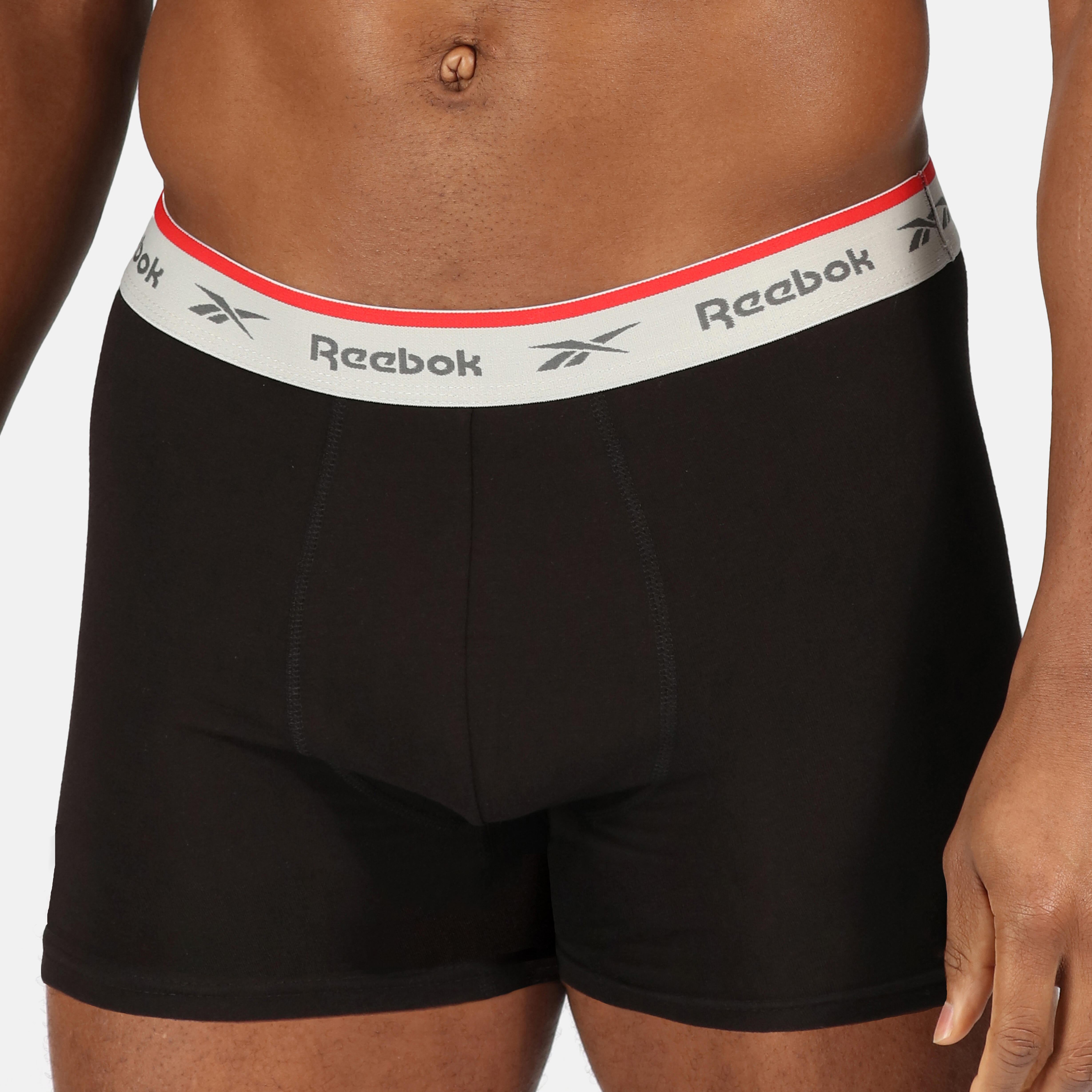 Set de 3 perechi boxeri Fitness Bumbac Reebok Negru x3