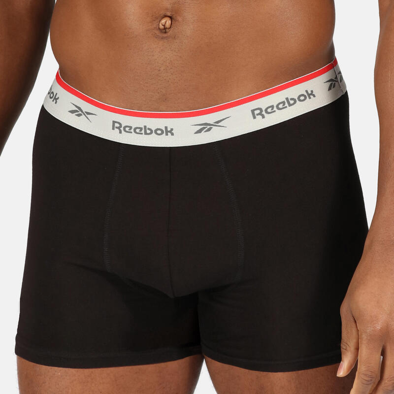 Set de 3 perechi boxeri Fitness Bumbac Reebok Negru x3