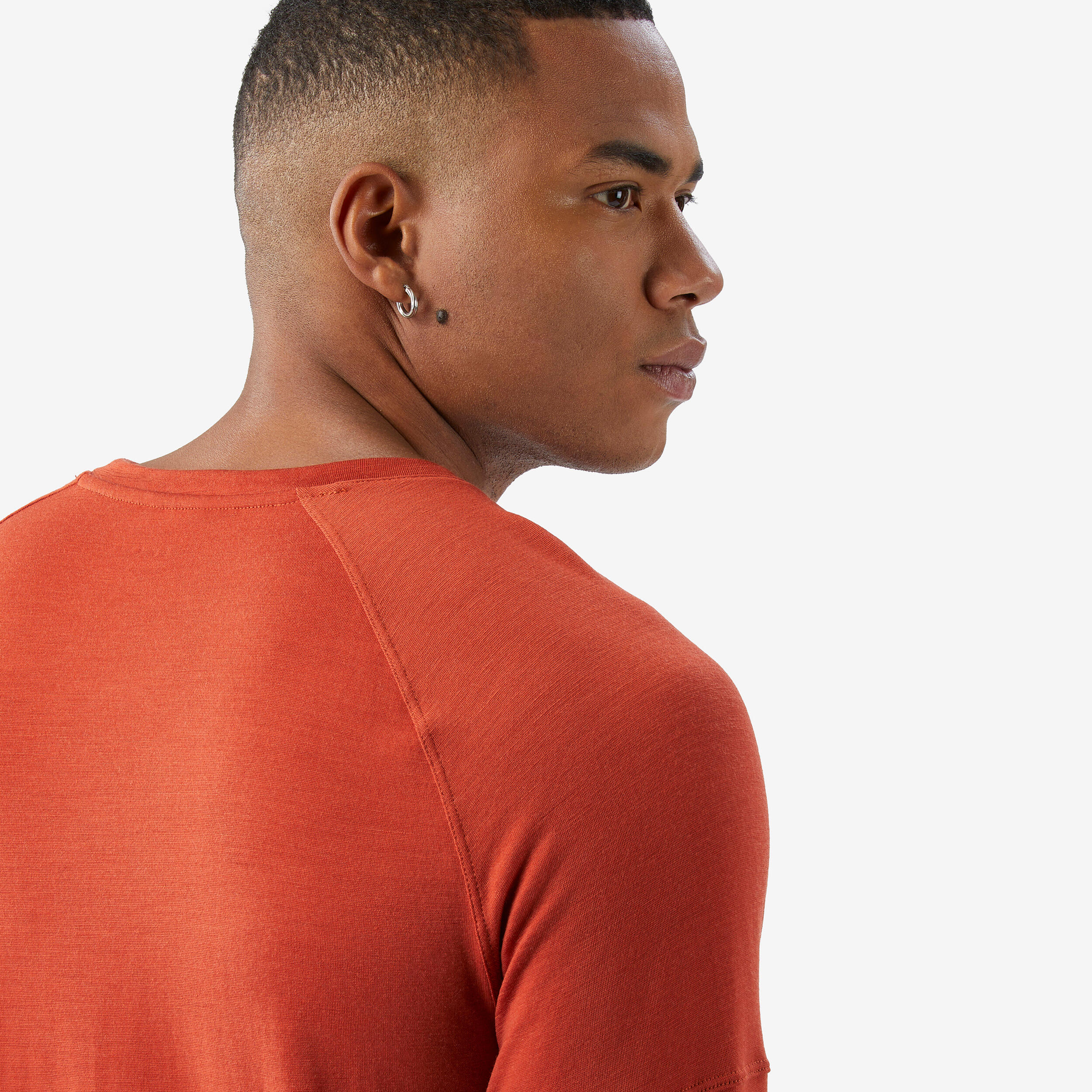Camisola em lã de merino resistente, homem Merino Resist castanho 5/7