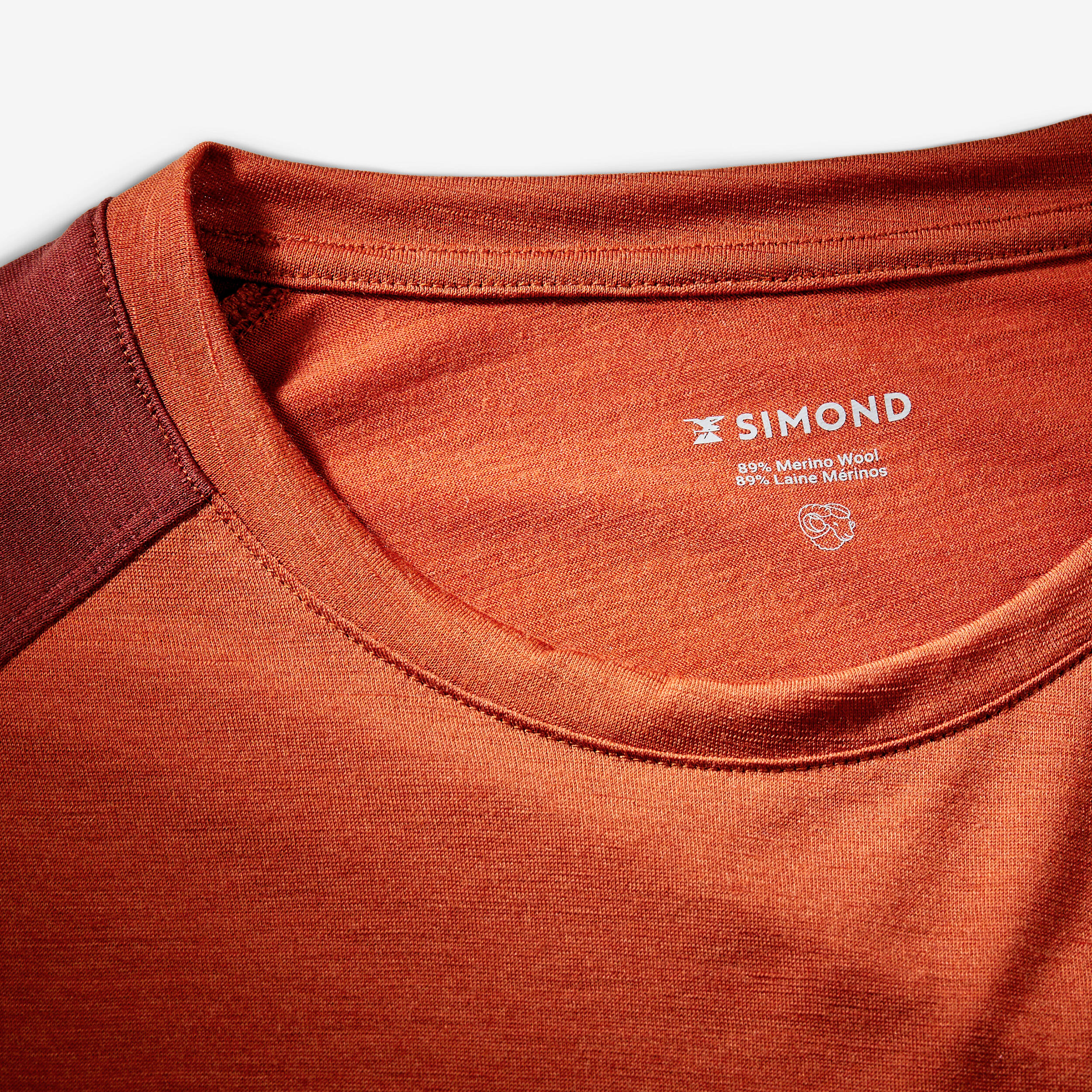 Camiseta de montaña y trekking manga corta lana merino Hombre Forclaz Resist 5/6
