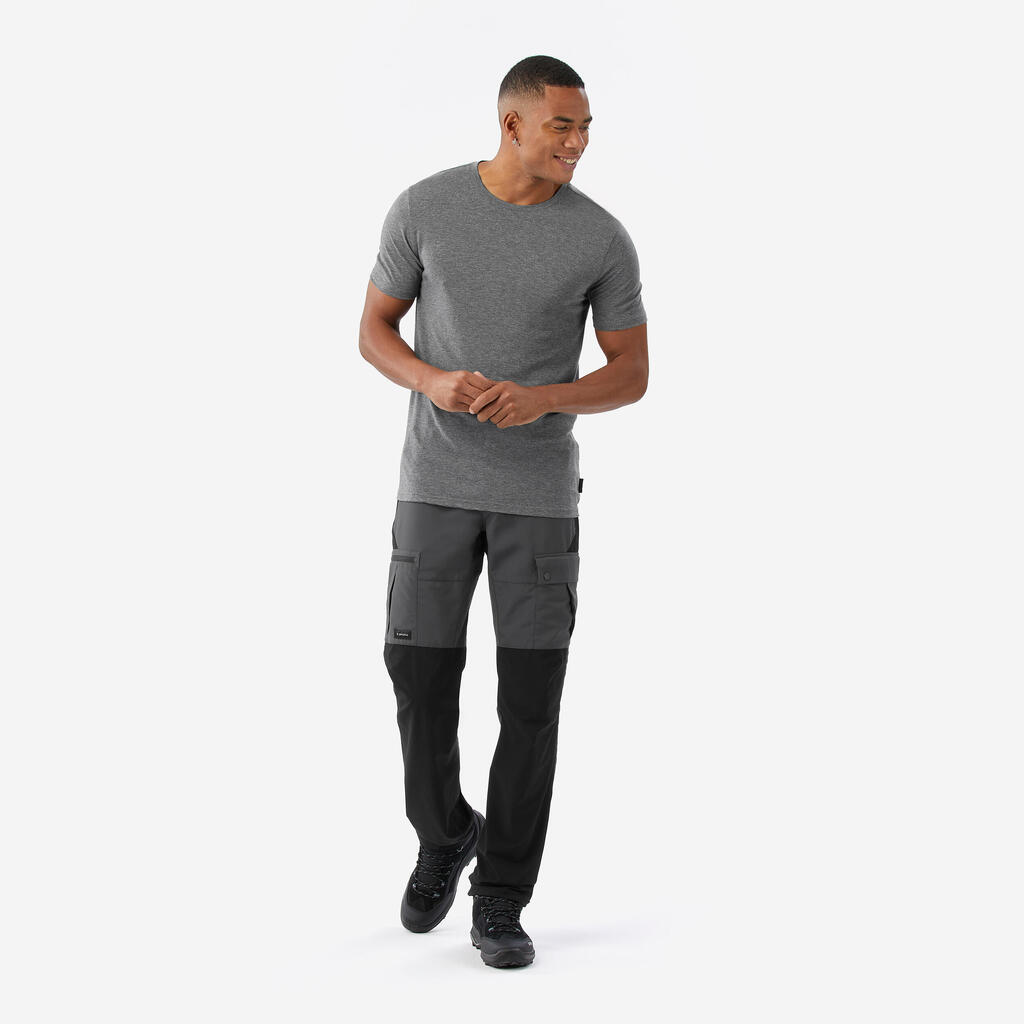 Ανδρικό κοντομάνικο t-shirt από μαλλί merino και lyocell, Merino Fresh Γκρι