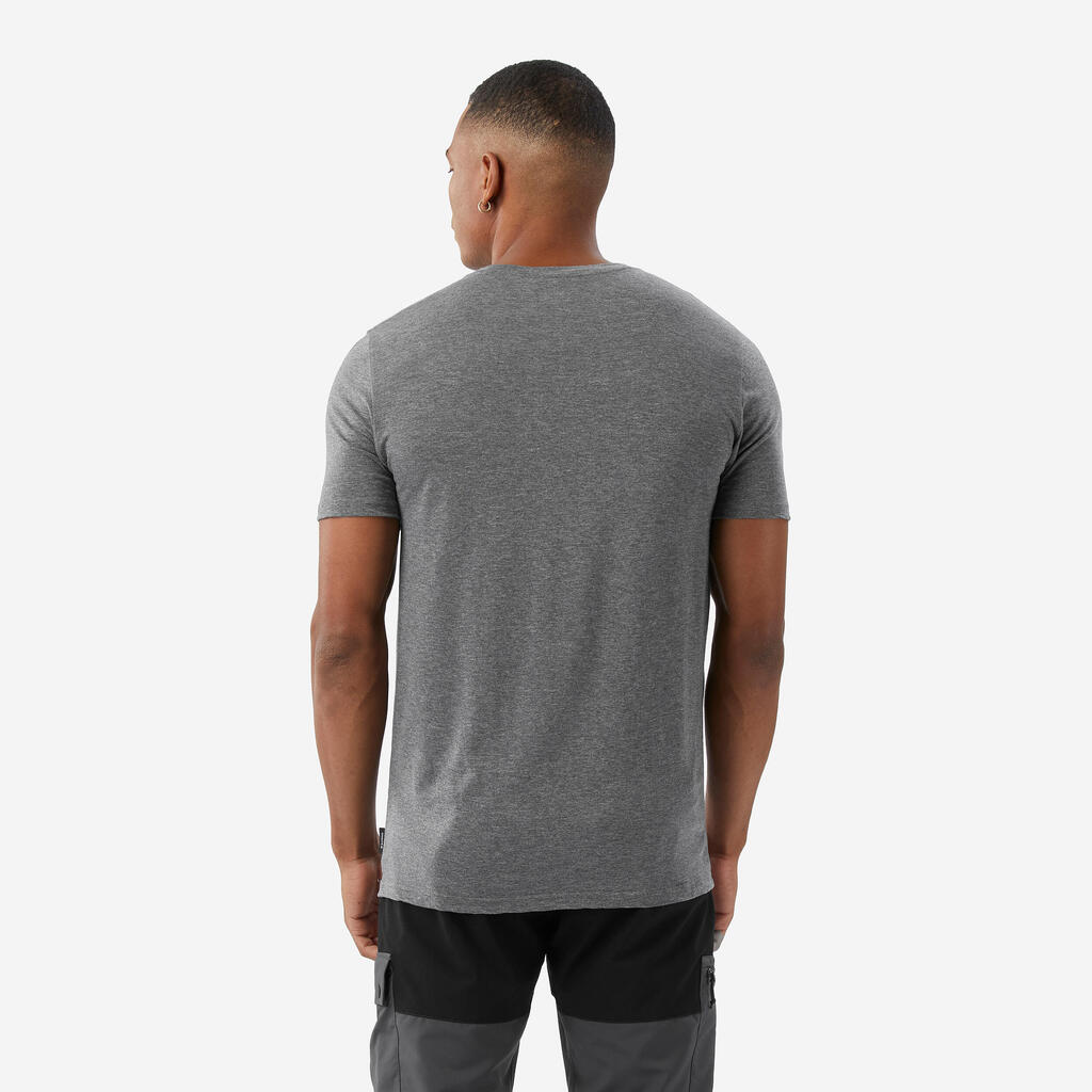 Majica kratkih rukava Merino Fresh od merino vune i liocela muška - siva