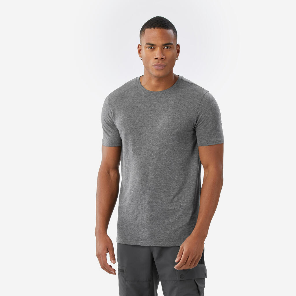 Majica kratkih rukava Merino Fresh od merino vune i liocela muška - siva