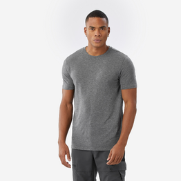 T-shirt manches courtes lyocell et laine mérinos homme, Merino Fresh gris